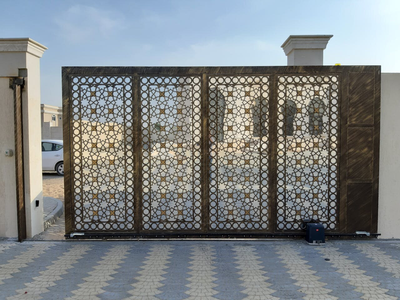 laser cut fencing design example geometric patterns